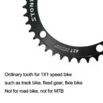 Stone 144BCD Round Chainring 42T-70T for Fixed Gear Track Bike Fixie Single Speed Bicycle 5-Bolt 1/2" x 1/8" Chain 7075 Aluminum Chainwheel