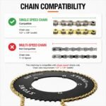 Stone 130 BCD Chainring for Single Speed Fixed Gear Fixie Track Bike Round 42T-60T Chainwheel 1/2" x 1/8" Chain