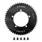 Stone Chainring 110BCD Single Speed Fixed Gear Fixie Track Bike Round 42T 46T 48T 50T 52t 54 57T 58t 59T 60t Chainwheel 1/2*1/8 Chain