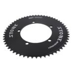 Stone 130 BCD Chainring for Single Speed Fixed Gear Fixie Track Bike Round 42T-60T Chainwheel 1/2" x 1/8" Chain