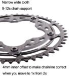 Stone Round Chainring 110BCD 5 Bolts inner offset 4mm for Rotor Foce CX Sigeyi Xcadey QUARQ Bike 12s 12 Speed carbon fiber