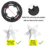 Stone Bike Round Double Chainring 110bcd 11s 2x 52 36T 53 39T 54 40T 50 34 for Sram Red Rival S350 S900 Rotor Force 5 Bolts