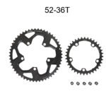 Stone Bike Round Double Chainring 110bcd 11s 2x 52 36T 53 39T 54 40T 50 34 for Sram Red Rival S350 S900 Rotor Force 5 Bolts