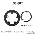 Stone 110bcd Double Chainring for Shimano 12S 5 Bolts Crank 12 Speed Road Bike Round 46 32t 52 36T 53 39T 54 40T 50 34 48 33T 2x 55T 40 56T 42 58T 44