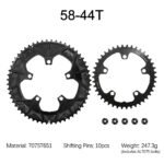 Stone 110bcd Double Chainring for Shimano 12S 5 Bolts Crank 12 Speed Road Bike Round 46 32t 52 36T 53 39T 54 40T 50 34 48 33T 2x 55T 40 56T 42 58T 44