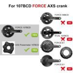 STONE 107BCD Round Double Chainring 2x for SRAM Force eTap AXS 46/33T–54/41T