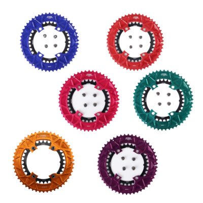 Stone 110bcd Colors Round Double Chainring 12s for Shimano 105 R7100 UT R8100 DA R9200 Road Bike 58 56 55 52 36T 53 39T 54 40T 50 34 48 46 32T