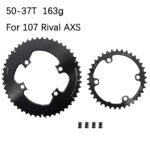 STONE 107BCD 2X Chainring for SRAM Rival AXS Flattop 12/13S, 46/33T–54/41T
