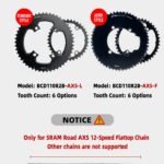 Stone 110bcd Double Bike Chainring aero hollow for Sram AXS Flattop 12 13 Speed for Shimano Sigeyi Magene QUARQ R7000 R7100 R8000 R8100 R9100 R9200 4700 5800 6800 9000