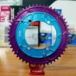 Stone Round AERO Colorful Chainring Inward 4mm Offset 110BCD 1x for Shimano 105 R7100 UT R8100 DA R9100 R9200 5800 6800 9000 Road Bike 12s 12 Speed