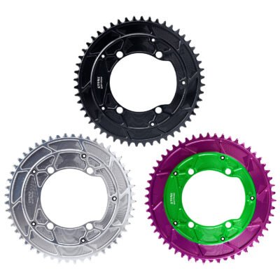 Stone Round AERO Colorful Chainring Inward 4mm Offset 110BCD 1x for Shimano 105 R7100 UT R8100 DA R9100 R9200 5800 6800 9000 Road Bike 12s 12 Speed