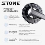 STONE 110BCD Aero Double Chainring for Shimano R7100, 46–58T