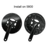 Stone 110bcd Double Chainring aero style for Shimano 105 5800 6800 9000 4 Bolt Road Bike 52 36T 53 39T 54 40T 46 32T 55T 56T 58T 44T