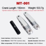 Stone MTB Crankset 29mm DUB 8-Bolt Direct Mount Aluminum 7050-T7451 Crank for SRAM AXS T-Type XX1 XPLR 12s 13s 150 155 160 165 170 175mm STONEDW