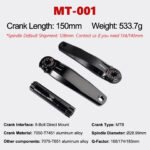 Stone MTB Crankset 29mm DUB 8-Bolt Direct Mount Aluminum 7050-T7451 Crank for SRAM AXS T-Type XX1 XPLR 12s 13s 150 155 160 165 170 175mm STONEDW