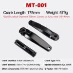 Stone MTB Crankset 29mm DUB 8-Bolt Direct Mount Aluminum 7050-T7451 Crank for SRAM AXS T-Type XX1 XPLR 12s 13s 150 155 160 165 170 175mm STONEDW