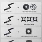 STONE MT-002 3-Bolt MTB Crankset 7050-T7451 CNC Aluminum Mountain Bike Crank Arm for SRAM 3-Bolt Direct Mount Chainring, Standard / WIDE / DH Axle