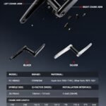 STONE Road Bike 3-Bolt Crankset | CNC Aluminum Racing Crank Arms | 7075 / 7050 Alloy | 155–175mm DUB 29mm FC-RD003 gravel bike