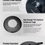 STONE 144bcd 60T-72T Fixed Gear Chainring 5mm thickness enhanced AL7075 T651 CNC Anodized Track Bike fixie Single Speed Chainwheel 1/8 Chain