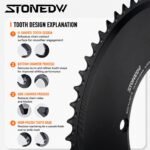 STONE 144bcd 60T-72T Fixed Gear Chainring 5mm thickness enhanced AL7075 T651 CNC Anodized Track Bike fixie Single Speed Chainwheel 1/8 Chain