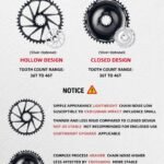 STONE Chainring Direct Mount 8 bolts 6.5mm offset Narrow Wide Single Chainring 36T-46T for SRAM DUB WIDE Road/Gravel Crankset AXS Flattop & Shimano KMC Chain