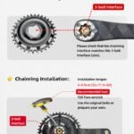 STONE Direct Mount Chainring 6mm offset 3 bolts interface GXP Narrow-Wide Single Chainring for MTB & Gravel Bike (26T-40T)