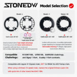 STONE Purple Rose Pink 110BCD Round Narrow Wide Chainring for Shimano R7100 R8100 R9200 R9100 R8000 R7000 52T 54T 56T 1x Road Bike Chainring 9-12 Speed