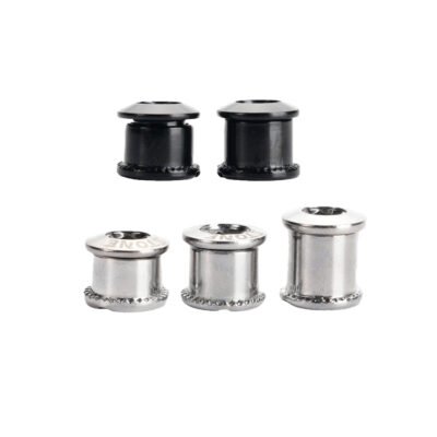 Stone CrMo Steel Chainring Bolts 5pcs M8 7.5/8.5/10.5mm Bicycle Chainring Screws for Road Bike MTB Crankset Sliver Black