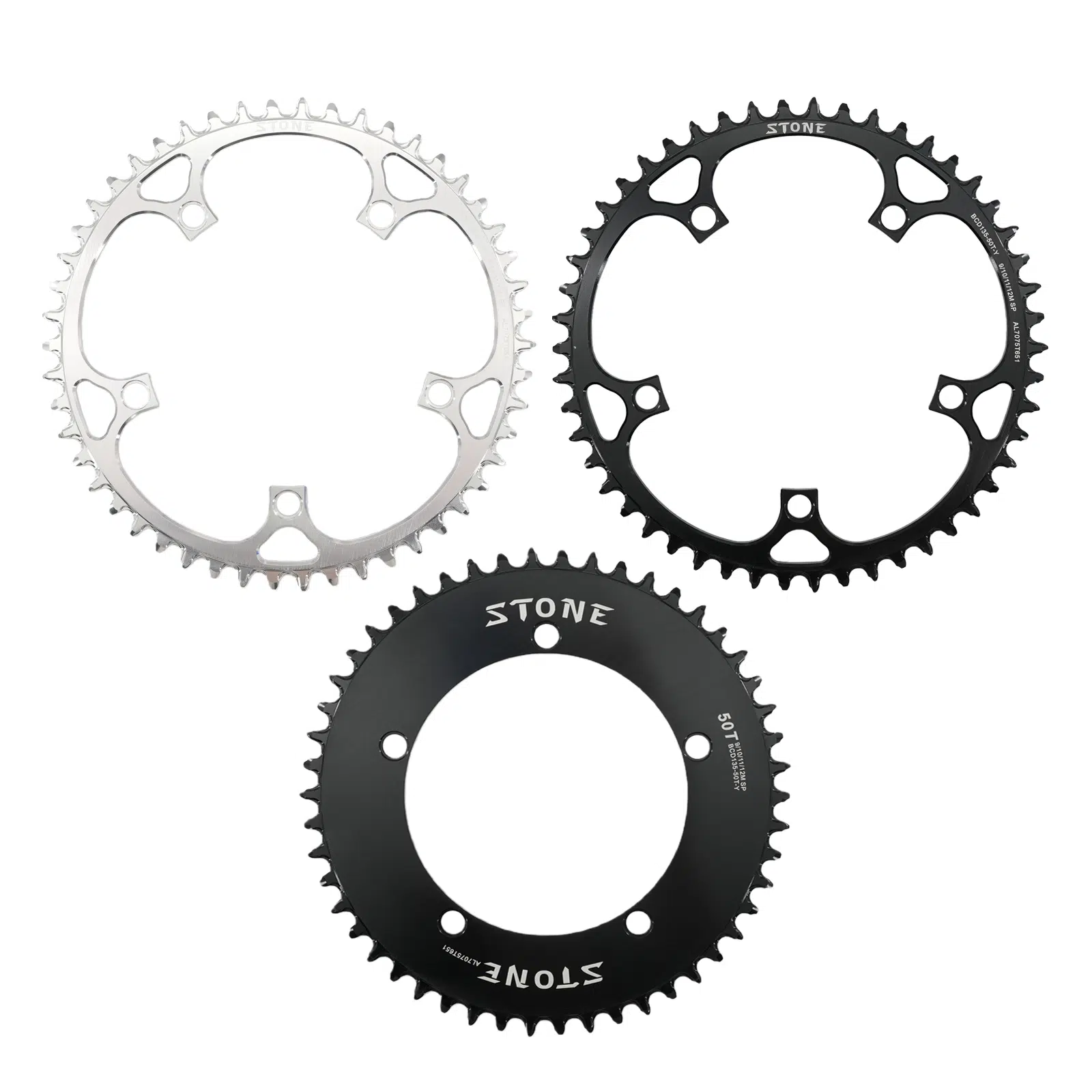 Stone 135BCD Chainring Round Narrow Wide 42 44 46 48 52 54 56T 58 60T Tooth Road MTB Bike ChainWheel for Campagnolo CP