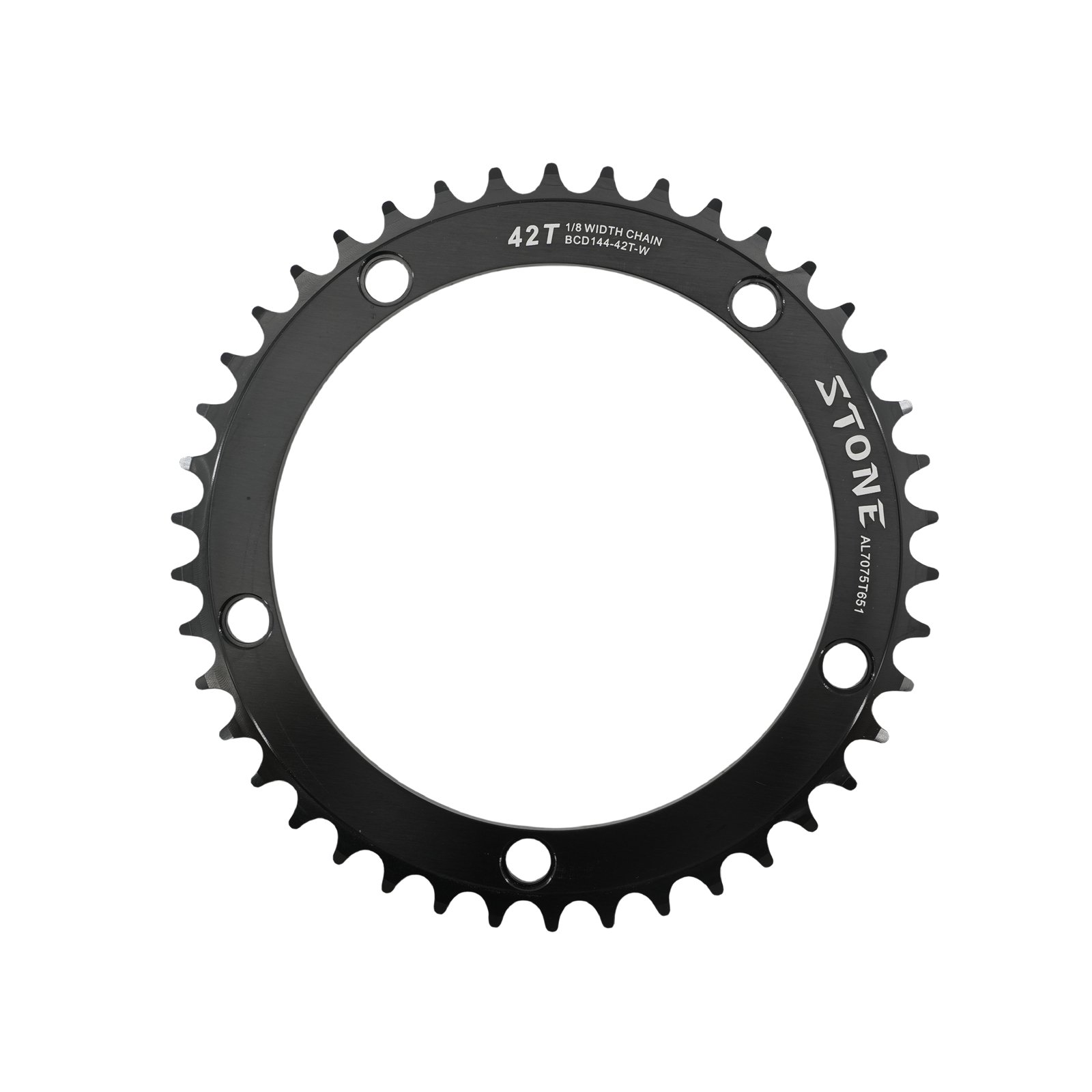 Stone 144BCD Round Chainring 42T-70T for Fixed Gear Track Bike Fixie Single Speed Bicycle 5-Bolt 1/2" x 1/8" Chain 7075 Aluminum Chainwheel
