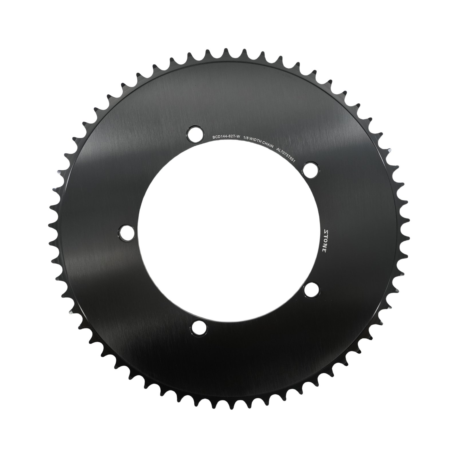 Stone 144BCD Round Chainring 42T-70T for Fixed Gear Track Bike Fixie Single Speed Bicycle 5-Bolt 1/2" x 1/8" Chain 7075 Aluminum Chainwheel