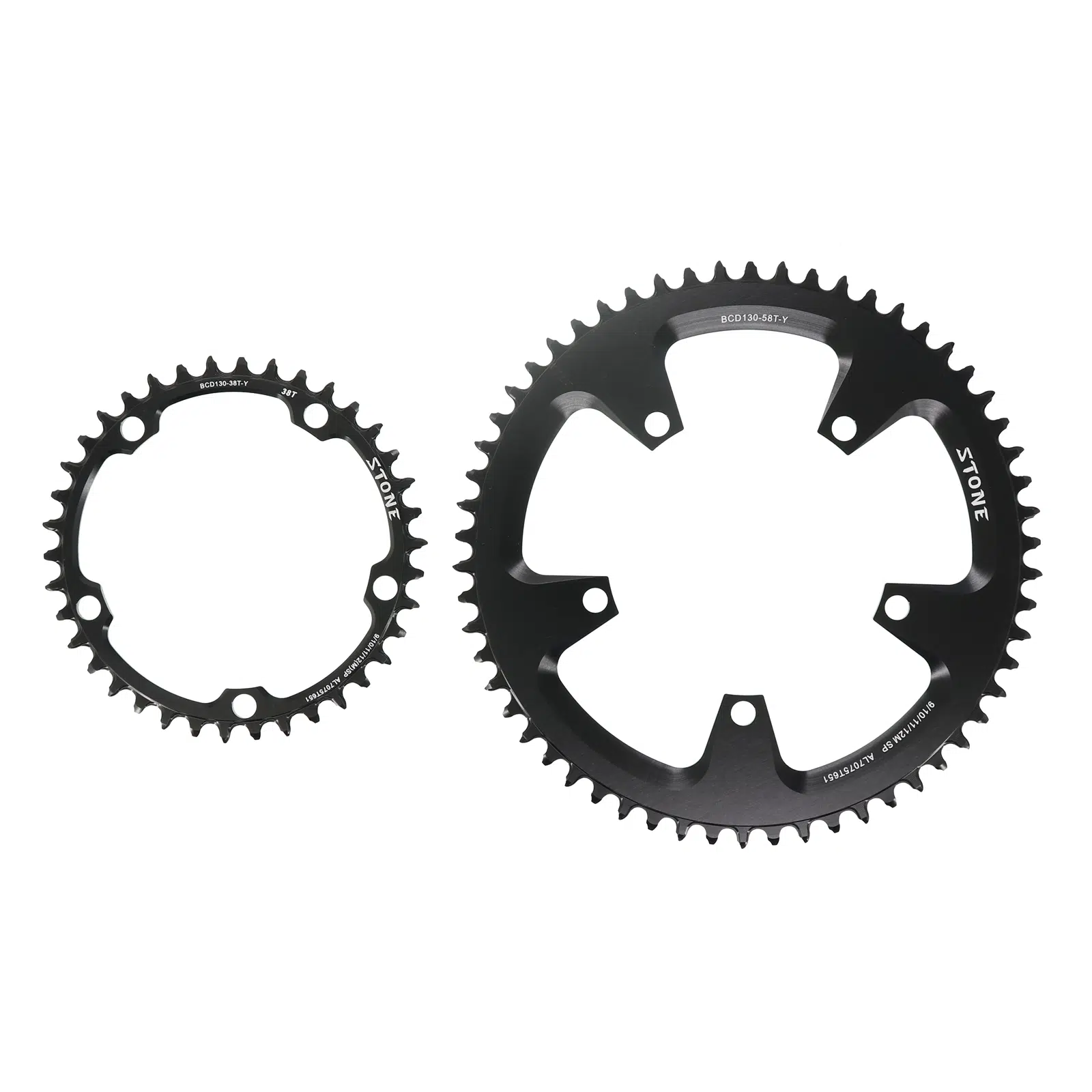 Stone 130BCD ラウンドチェーンリング シマノ 5700 6700 Sram レッド