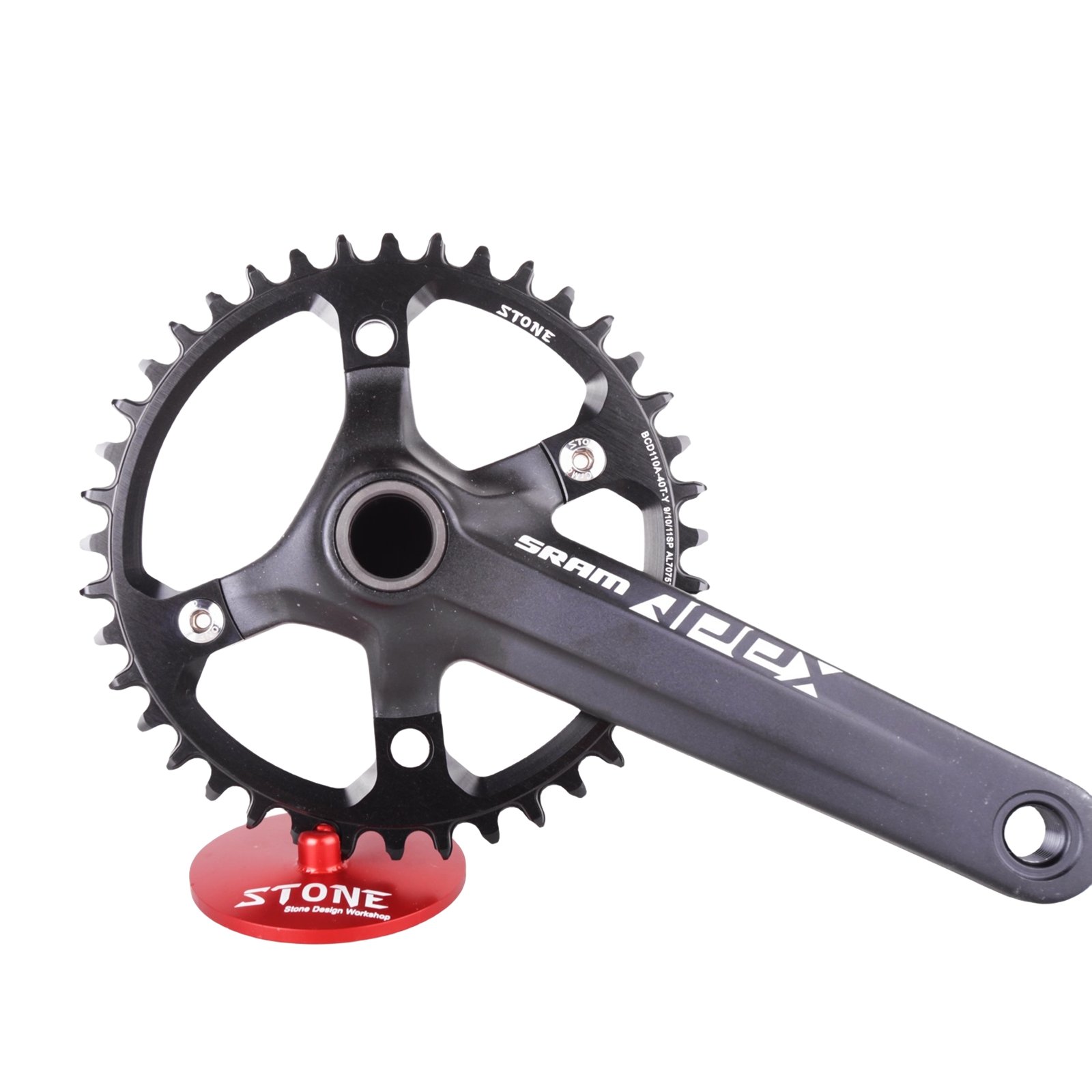 Corona Per Bici Sourcing Map 110BCD 38T: Alluminio CNC, Denti Stretti/larghi, Per 7-11 Velocità, MTB E Strada, Nero