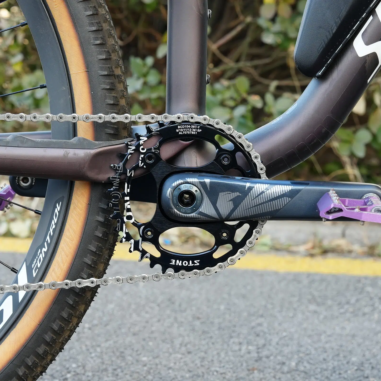 Stone チェーンリング スパイダー 0mm オフセット GXP から 104BCD