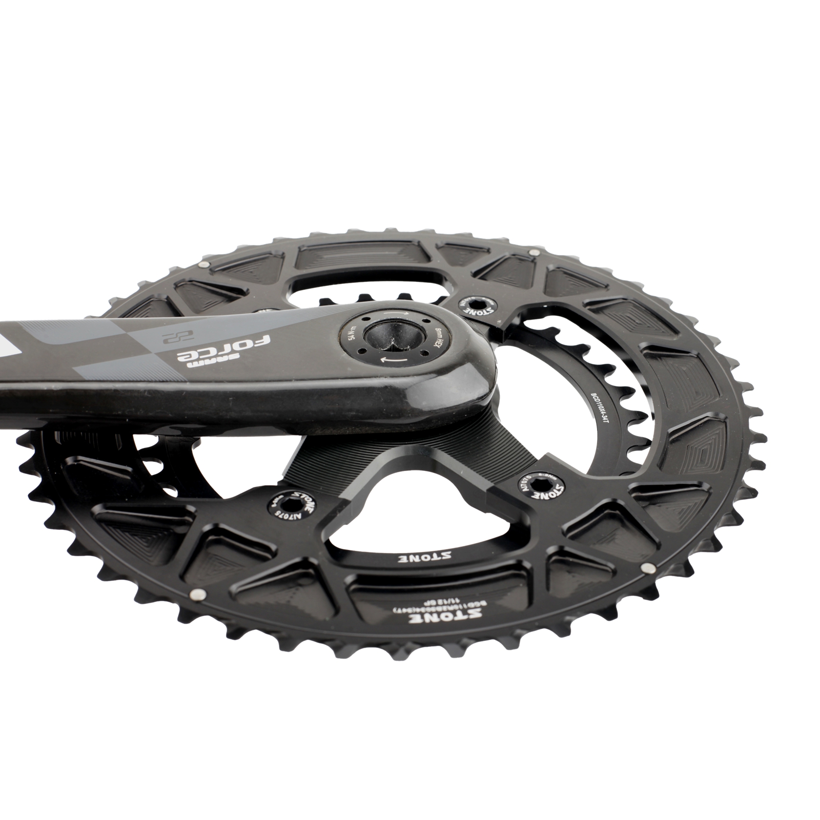 SRAM FORCE ＋STONE チェーンリング　スパイダー　クランクセット ストーンチェーンリング 3 ピンスパイダーアダプター