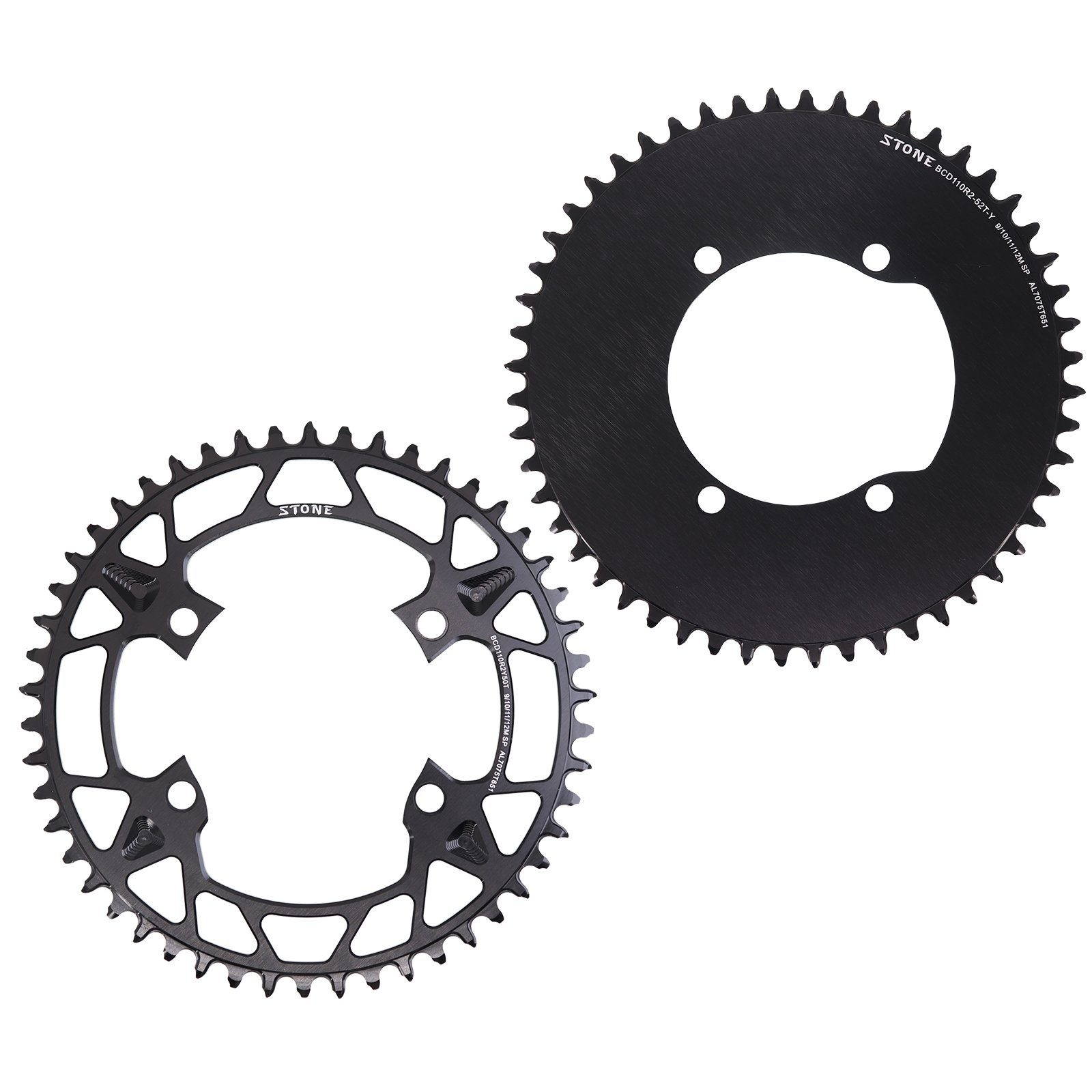 STONE 110 BCD Round Narrow Wide Chainring 34T–72T for Shimano 105 R7100 1x Road