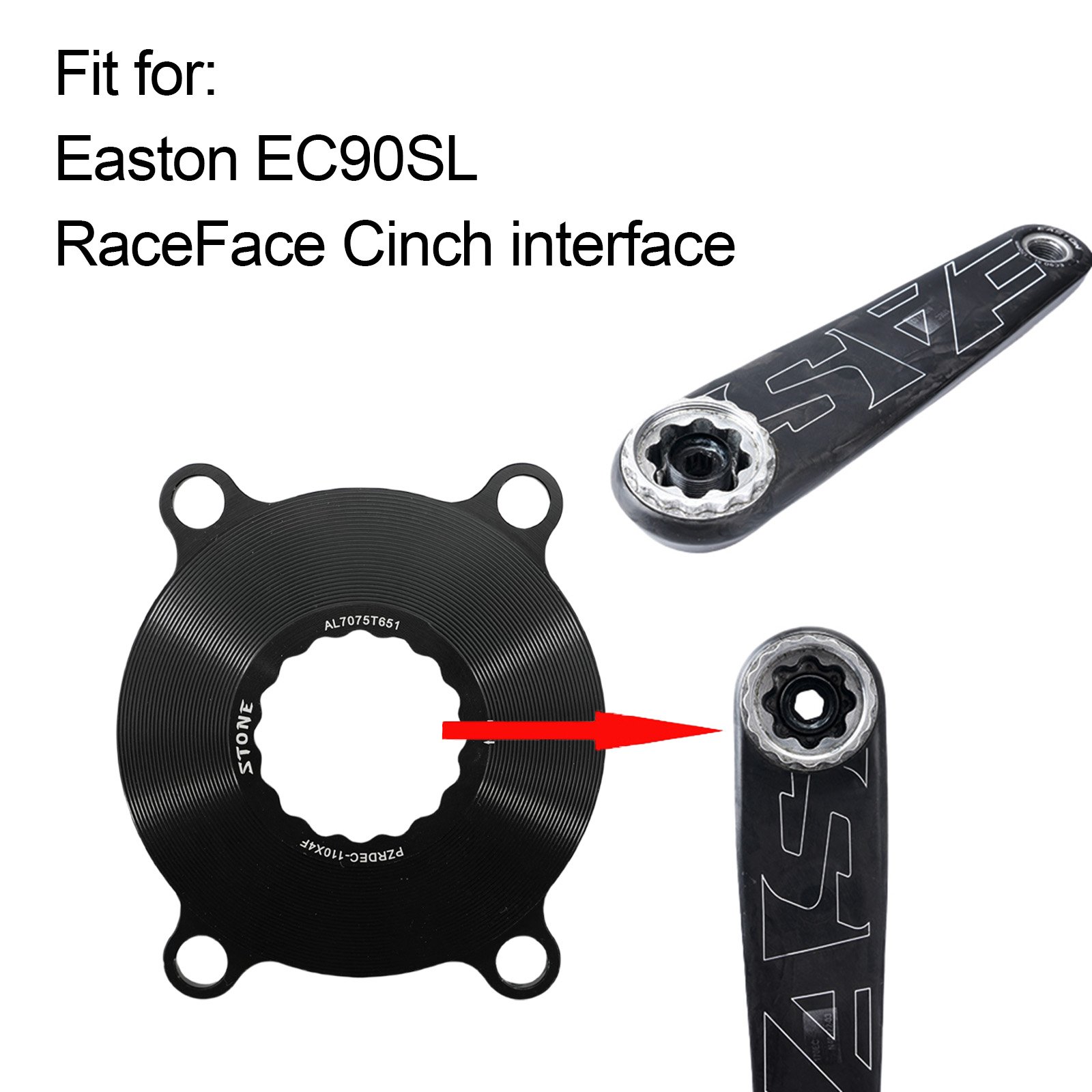 Stone Chainring Adapter Spider for EASTON EC90SL To 110BCD 4 5 Bolts for ELILEE XXE GP3 EC90 4700 5800 6800 R7000 R8000 R9100 R7100 R8100 R9200