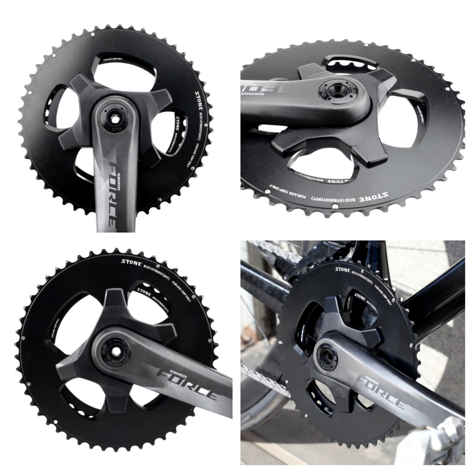 STONE Chainring Bolt Cover Caps for SRAM Force 107BCD 12-Speed Cranksets