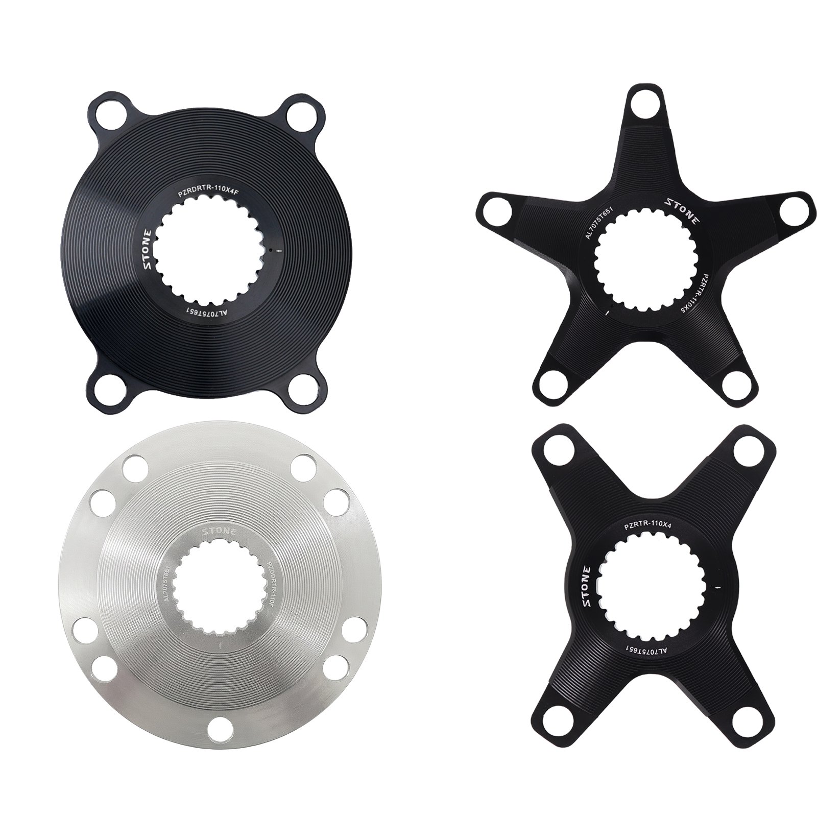 Stone Bike Chainring for Rotor To 110BCD Adapter Spider Converter for Kapic Aldhu Vegast Hawk Raptor Inpower 4/5 Arm Bolt Crank