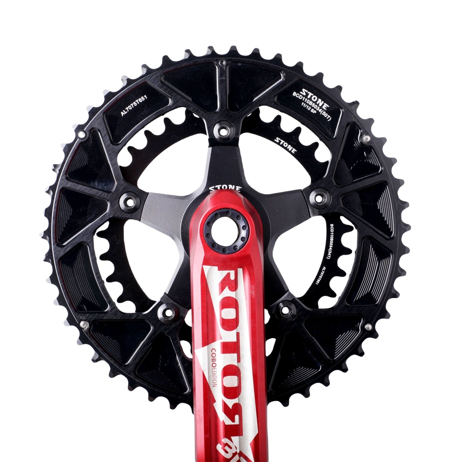 Spinning Rims Chain STONE Rotor 3D 3D+ 24mm Spindle to 110BCD Chainring Spider Adapter Road ...