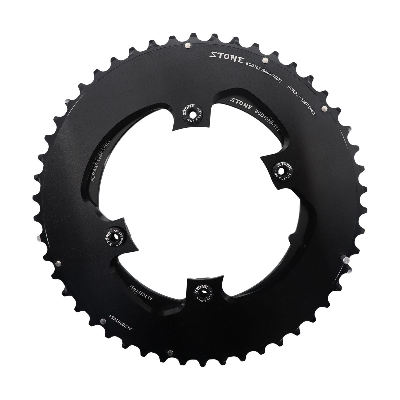STONE SRAM Rival AXS Flattop 12S 13S用 107BCD ダブルチェーンリング