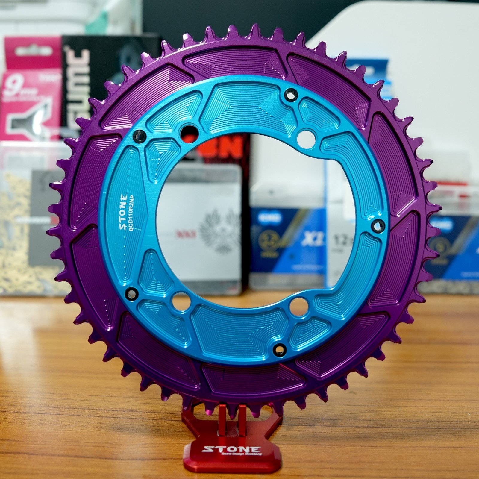 Stone Round AERO Colorful Chainring Inward 4mm Offset 110BCD 1x for Shimano  105 R7100 UT R8100 DA R9100 R9200 5800 6800 9000 Road Bike 12s 12 Speed -  Stone Bike Chainrings