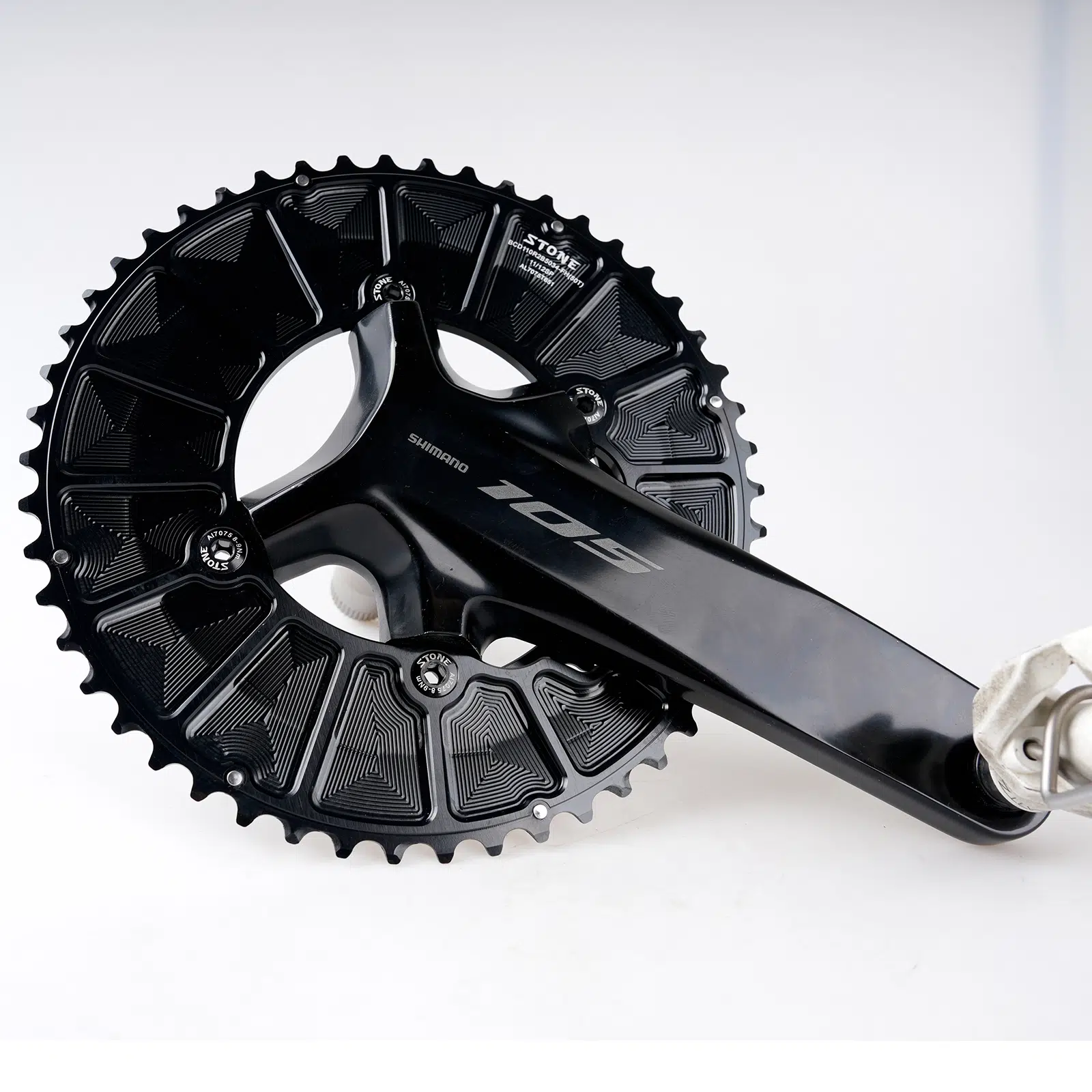 Stone 110bcd Round Double Chainring Aero for Shimano 105 R7100 UT R8100 DA R9200 Di2 Road Bike 58 55 52 36T 53 39 54 40 50 34 48 46