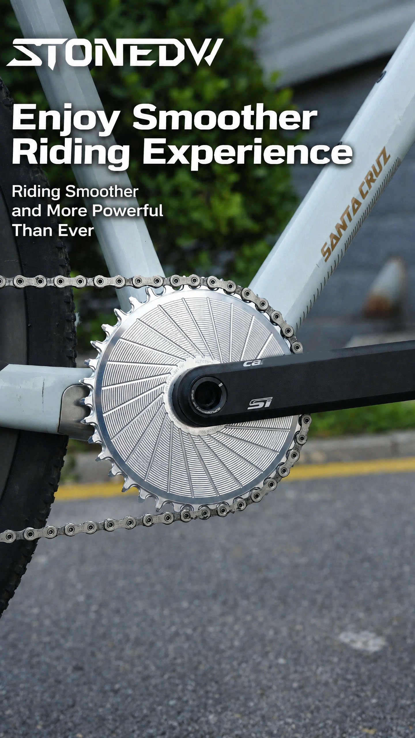STONE Direct Mount Chainring for SISL2 & FSA Comet Cranks – 3mm Offset, 30–40T