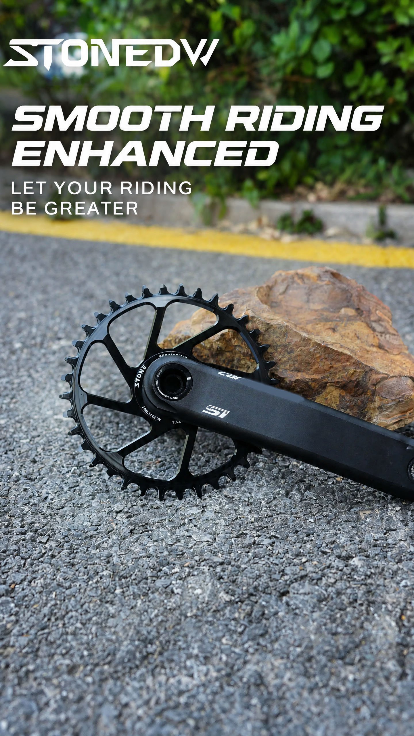 STONE Direct Mount Chainring for SISL2 & FSA Comet Cranks – 3mm Offset, 30–40T