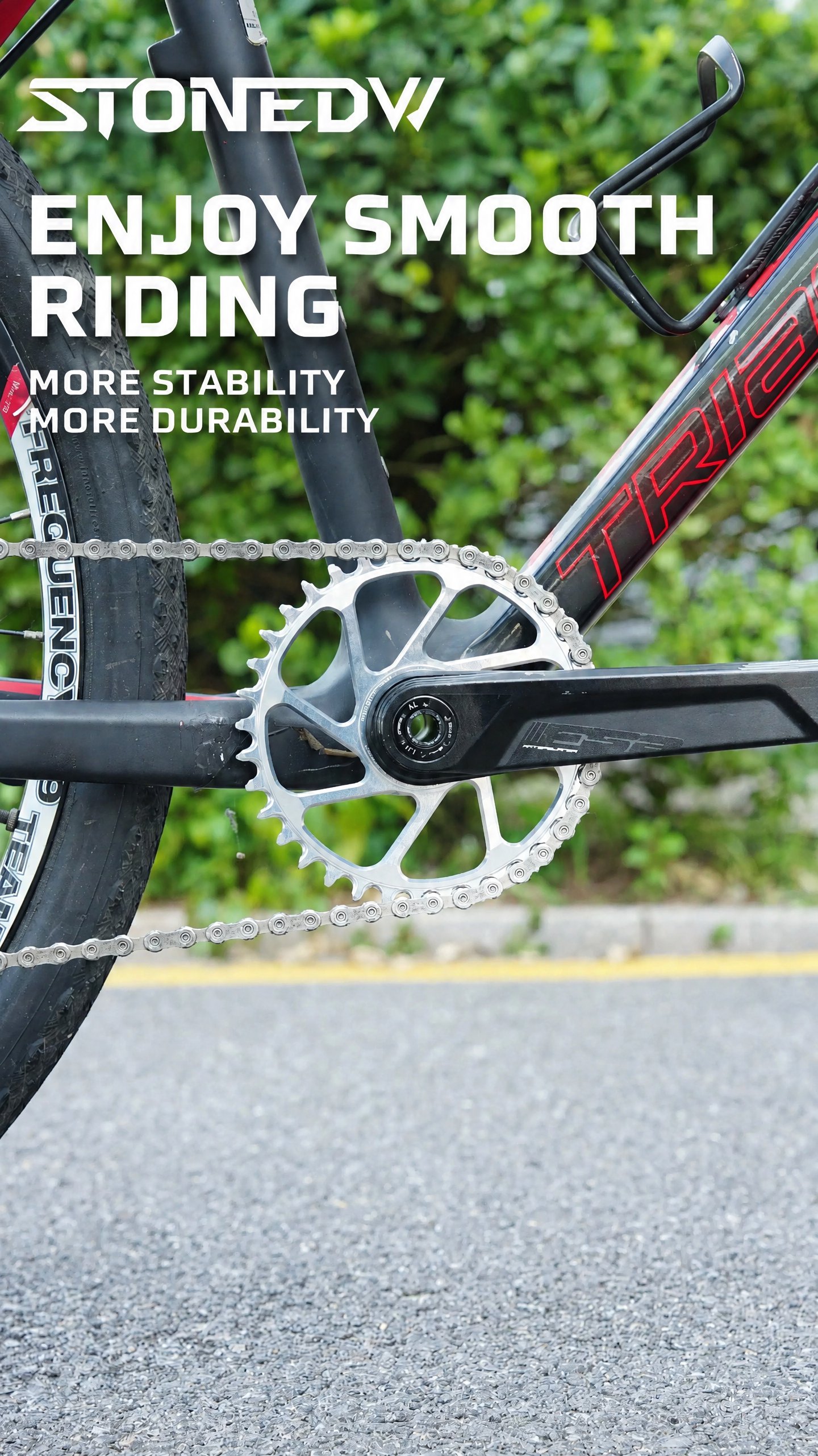STONE Direct Mount Chainring for SISL2 & FSA Comet Cranks – 3mm Offset, 30–40T