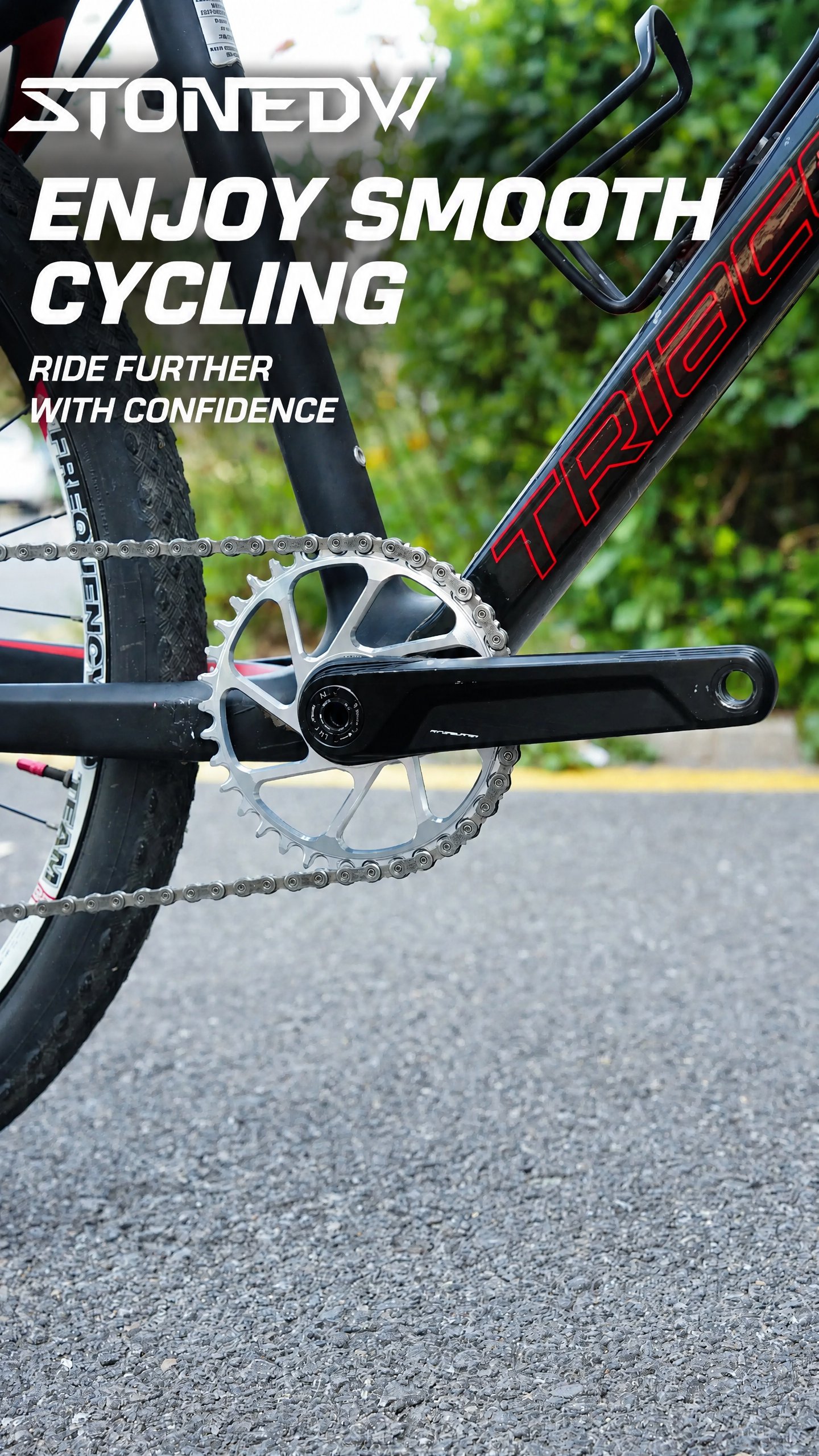 STONE Direct Mount Chainring for SISL2 & FSA Comet Cranks – 3mm Offset, 30–40T