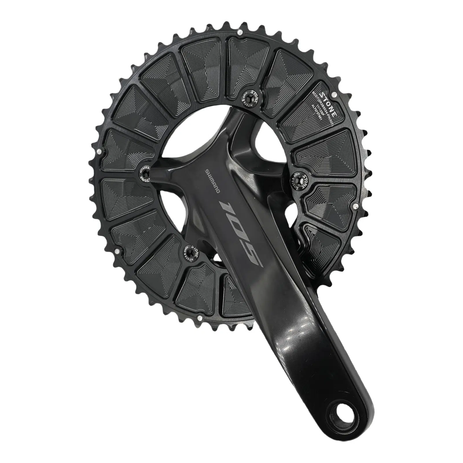 Stone 110bcd Round Double Chainring Aero for Shimano 105 R7100 UT R8100 DA R9200 Di2 Road Bike 58 55 52 36T 53 39 54 40 50 34 48 46