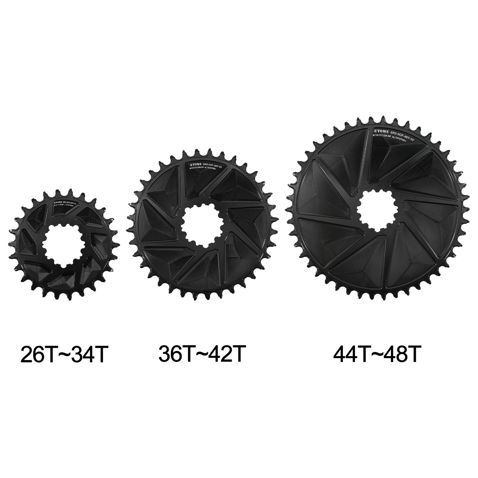 Stone Chainring Round 0mm Offset Direct Mount for Sram X9 X0 XX1 X1 30t 32 34 36 38 40 42 44 46 48T Bike Chainwheel 3 pins