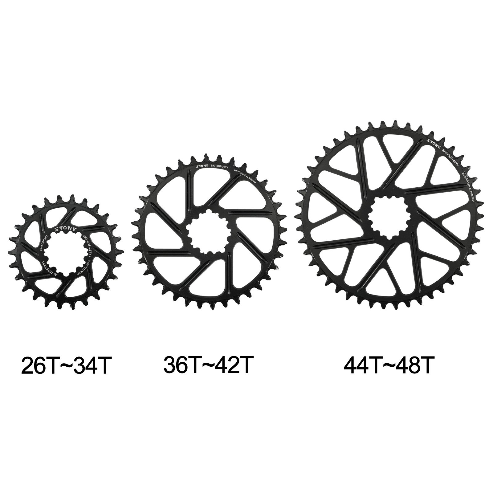 Stone Chainring Round 0mm Offset Direct Mount for Sram X9 X0 XX1 X1 30t 32 34 36 38 40 42 44 46 48T Bike Chainwheel 3 pins